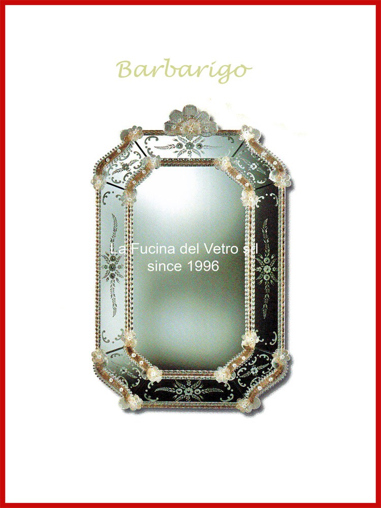 Specchio in vetro di Murano "Barbarigo" 