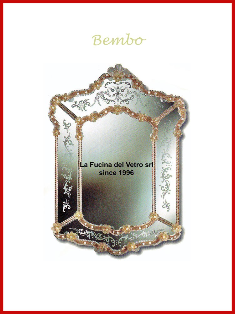 Specchio in Vetro di Murano "BEMBO"
