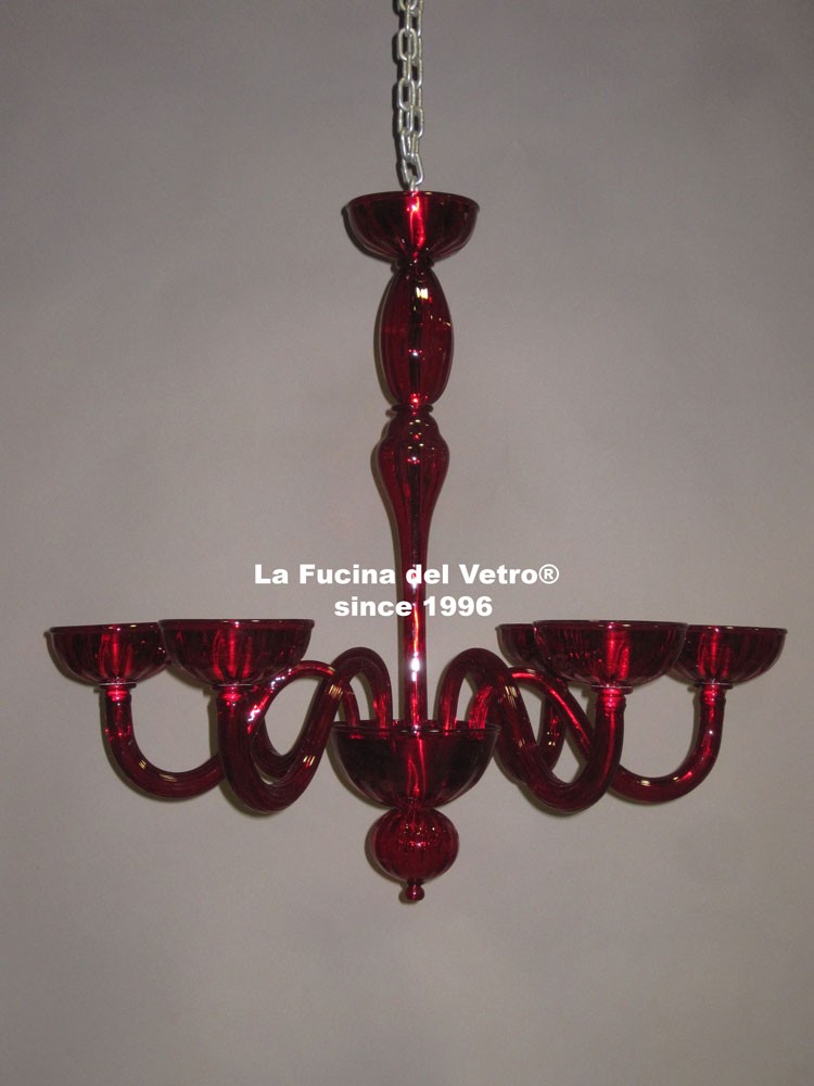 Lampadario in vetro di murano moderno invidia colorato vendita ... Lampadari vetro murano
