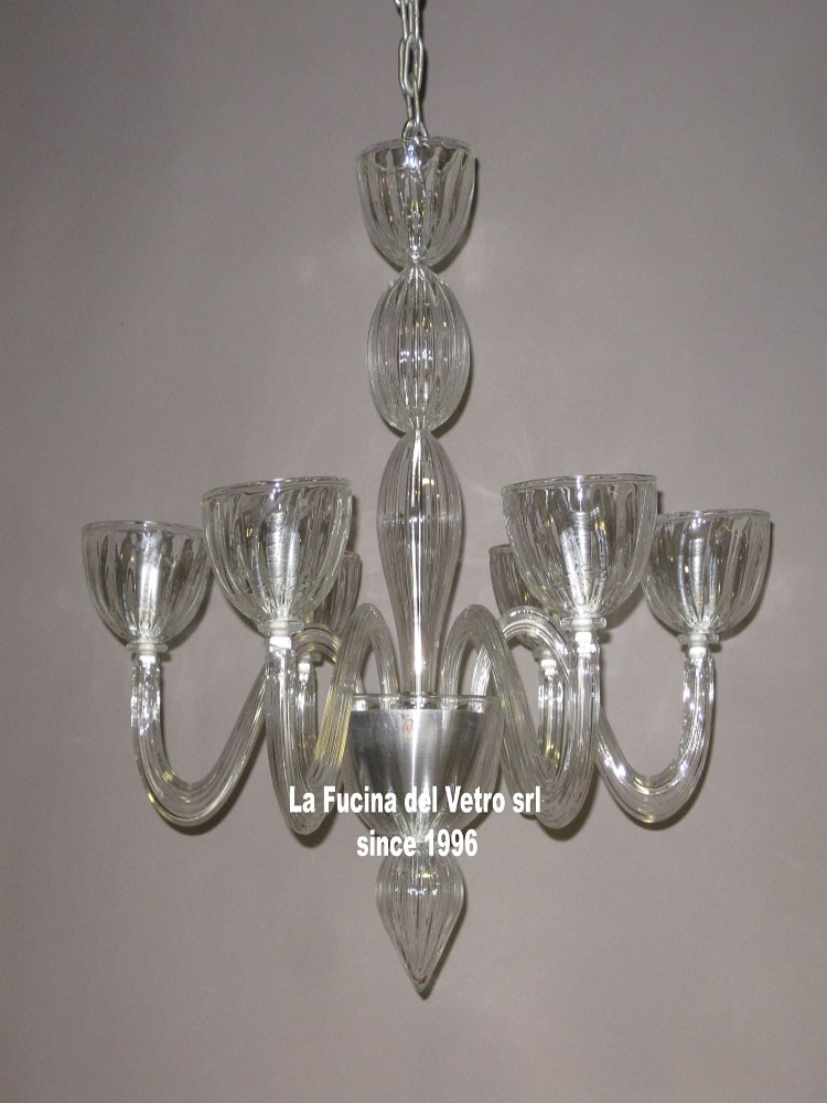 Lampadario in vetro di murano moderno mezzasfera vendita on line Lampadari moderni murano