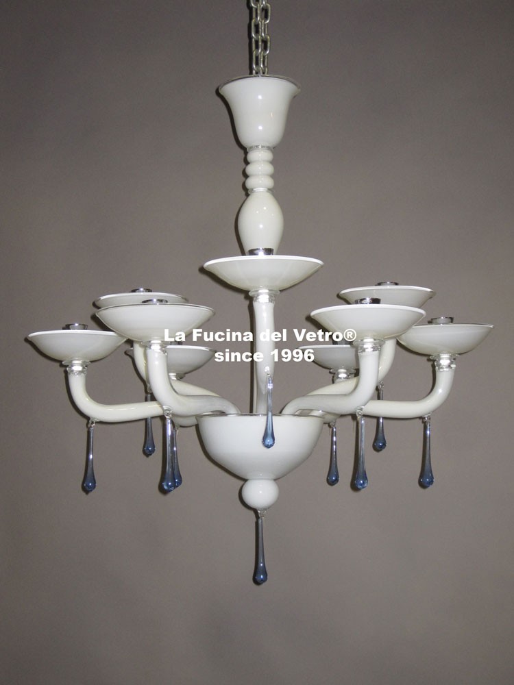 Lampadario in vetro di murano moderno piattelli vendita on line Lampadari moderni murano