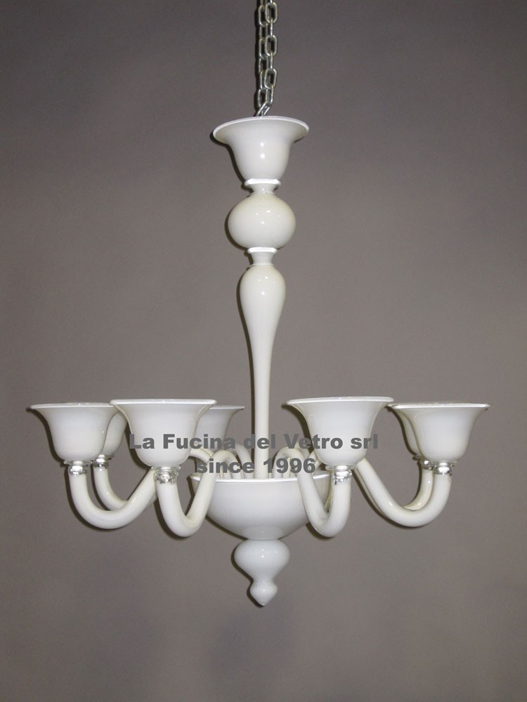 Lampadario in vetro di murano moderno pastorale colorato liscio ... Lampadari moderni murano