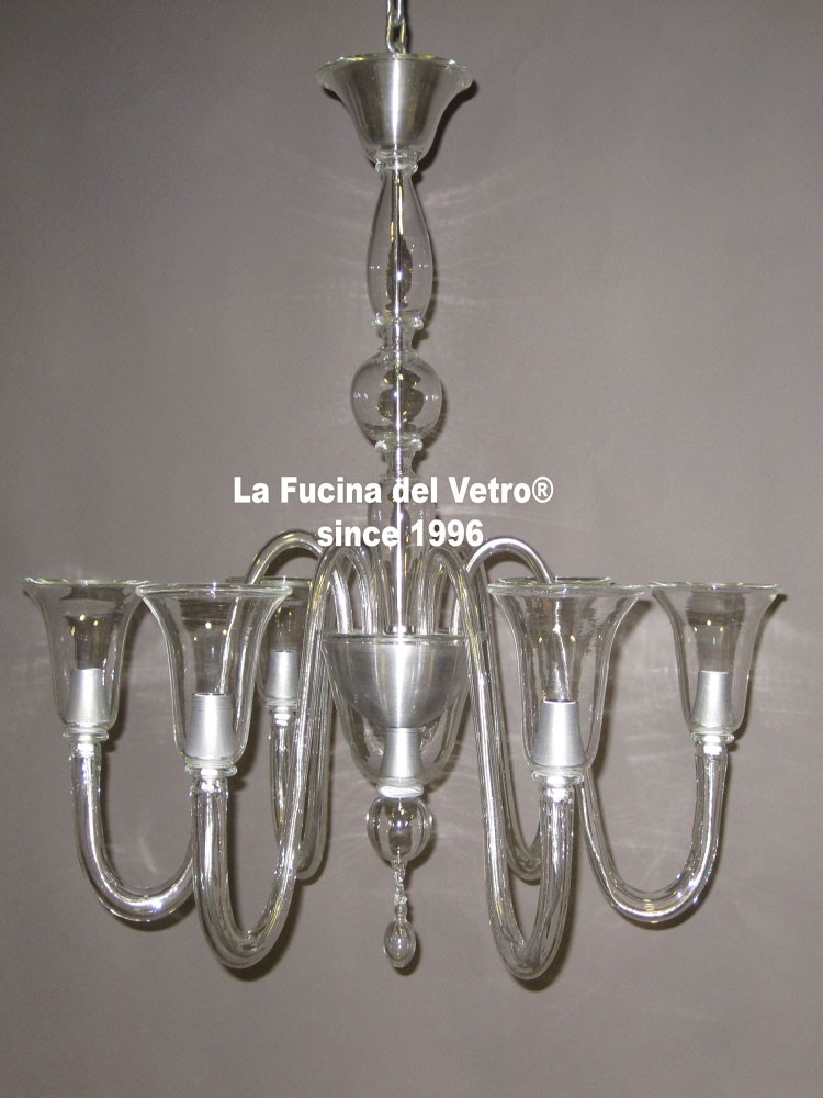 Lampadario in vetro di murano moderno angelica vendita on line Lampadari moderni murano
