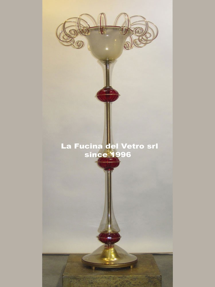 Piantana design Sfera in Cristallo di Murano - Sphera - Design Moderno