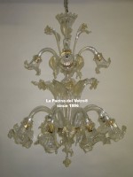 Lampadari Murano riflettori oro due piani