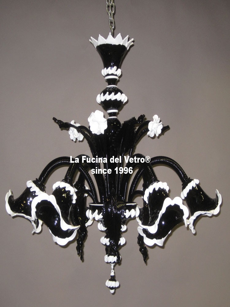Lampadario in vetro di murano riflettori colorato vendita on line Lampadario bianco murano