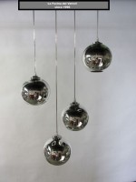 Lampadari Murano sospensione sfera specchiata